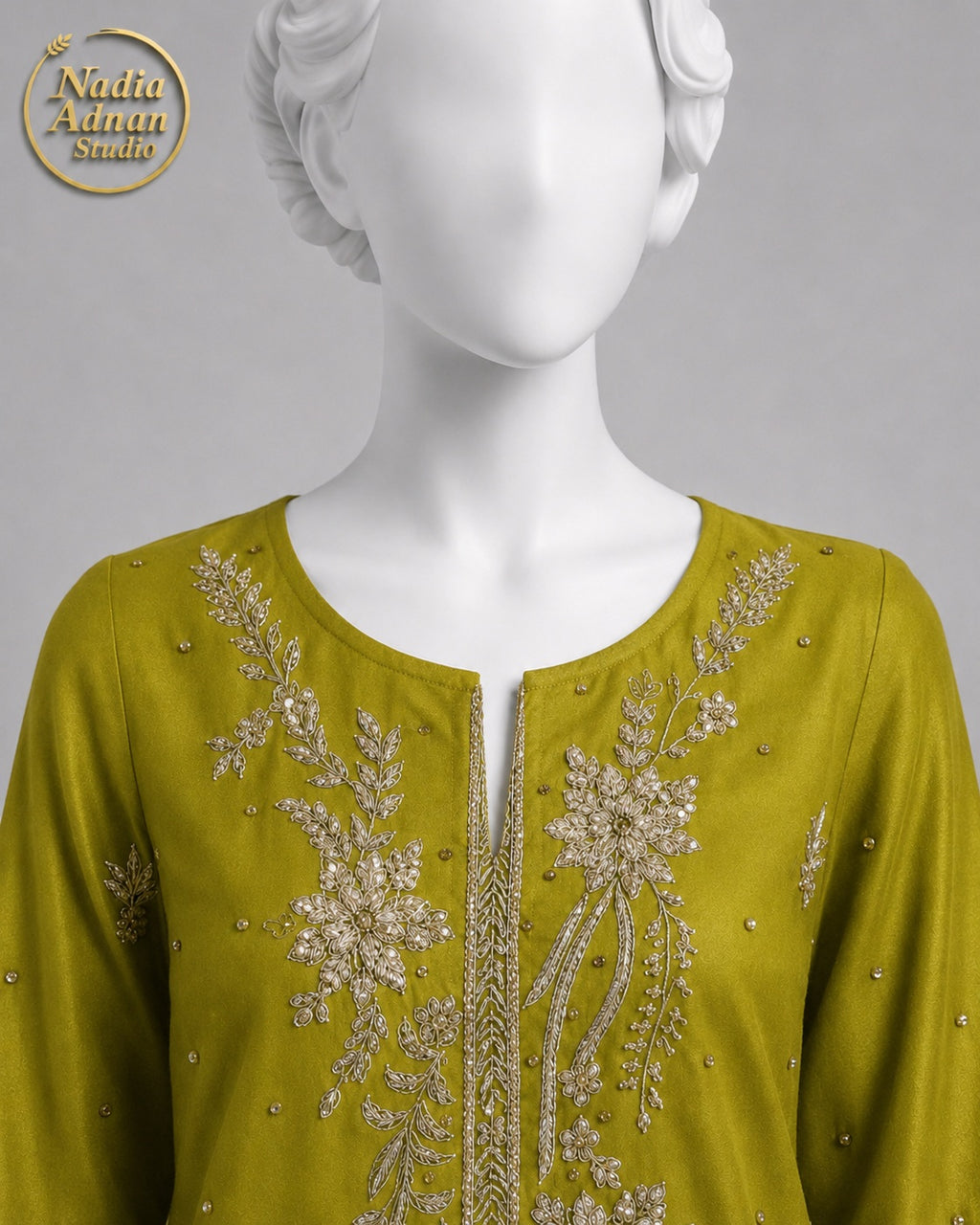 DHANI ORGANZA SHIRT PLAZO -M back view - Dhani Organza Shirt Plazo by Nadia Adnan Studio