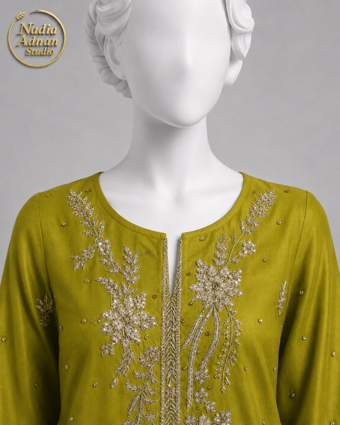 DHANI ORGANZA SHIRT PLAZO -M back view - Dhani Organza Shirt Plazo by Nadia Adnan Studio