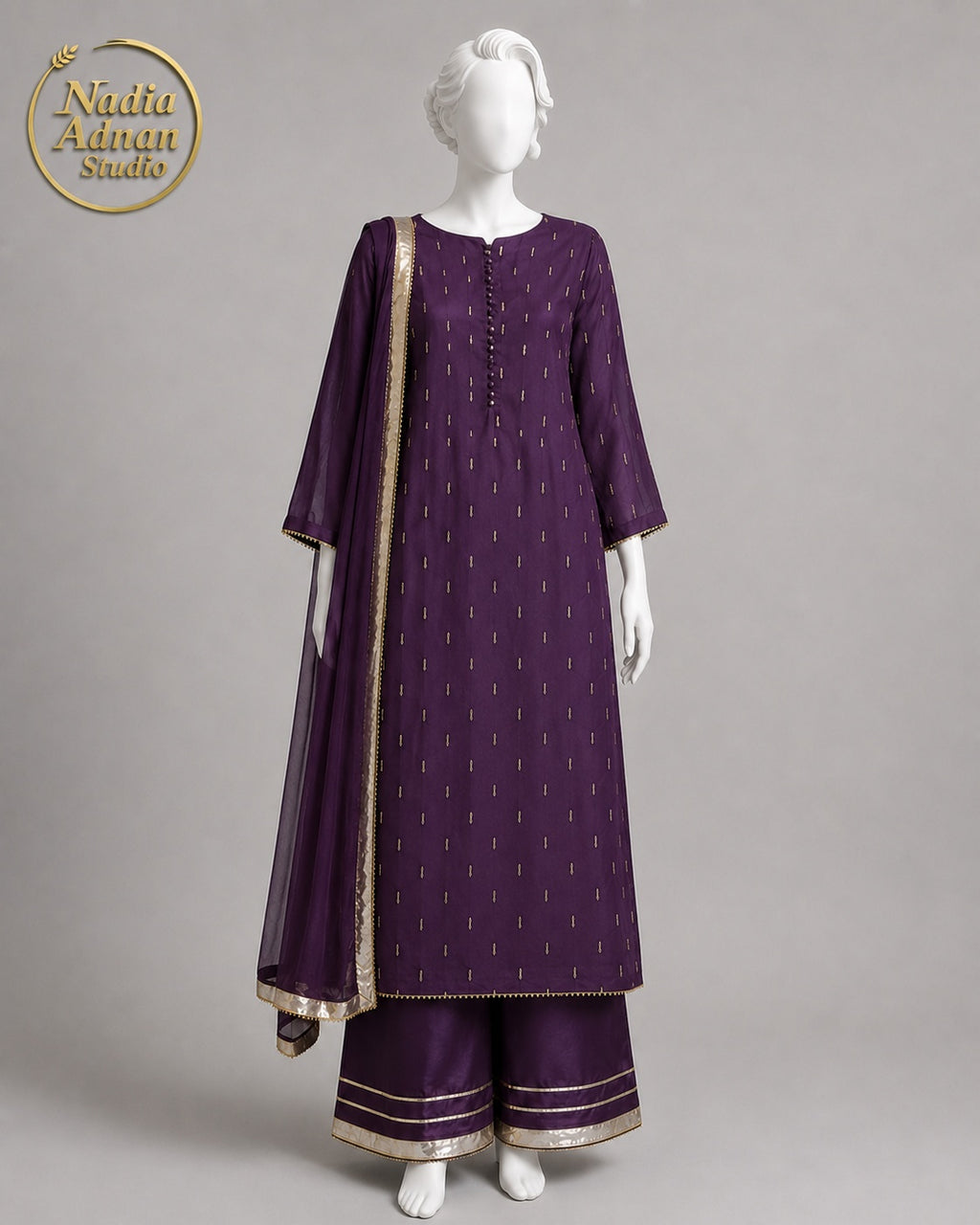 PEACH COTTON MAXI -M / L side view - Peach Cotton Maxi by Nadia Adnan Studio