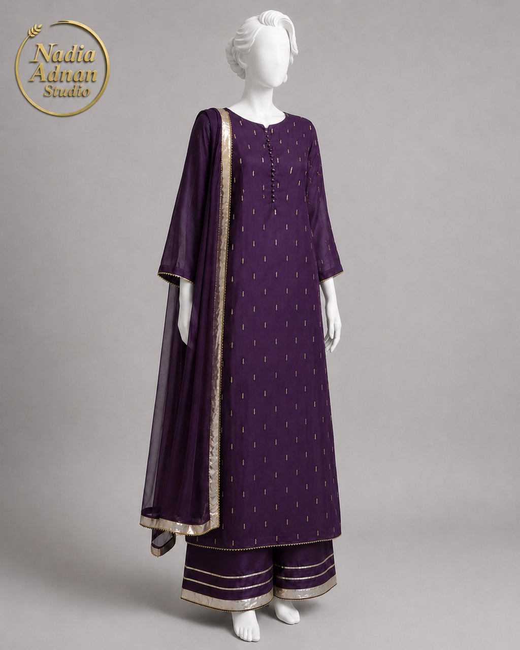 PEACH COTTON MAXI -M / L back view - Peach Cotton Maxi by Nadia Adnan Studio