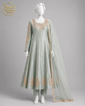 PISTA RAW SILK MAXI -M / L front view - Pista Raw Silk Maxi by Nadia Adnan Studio