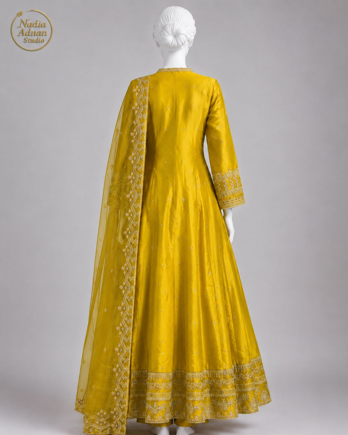 DHANI KATAN MAXI -M back view - Dhani Katan Maxi by Nadia Adnan Studio