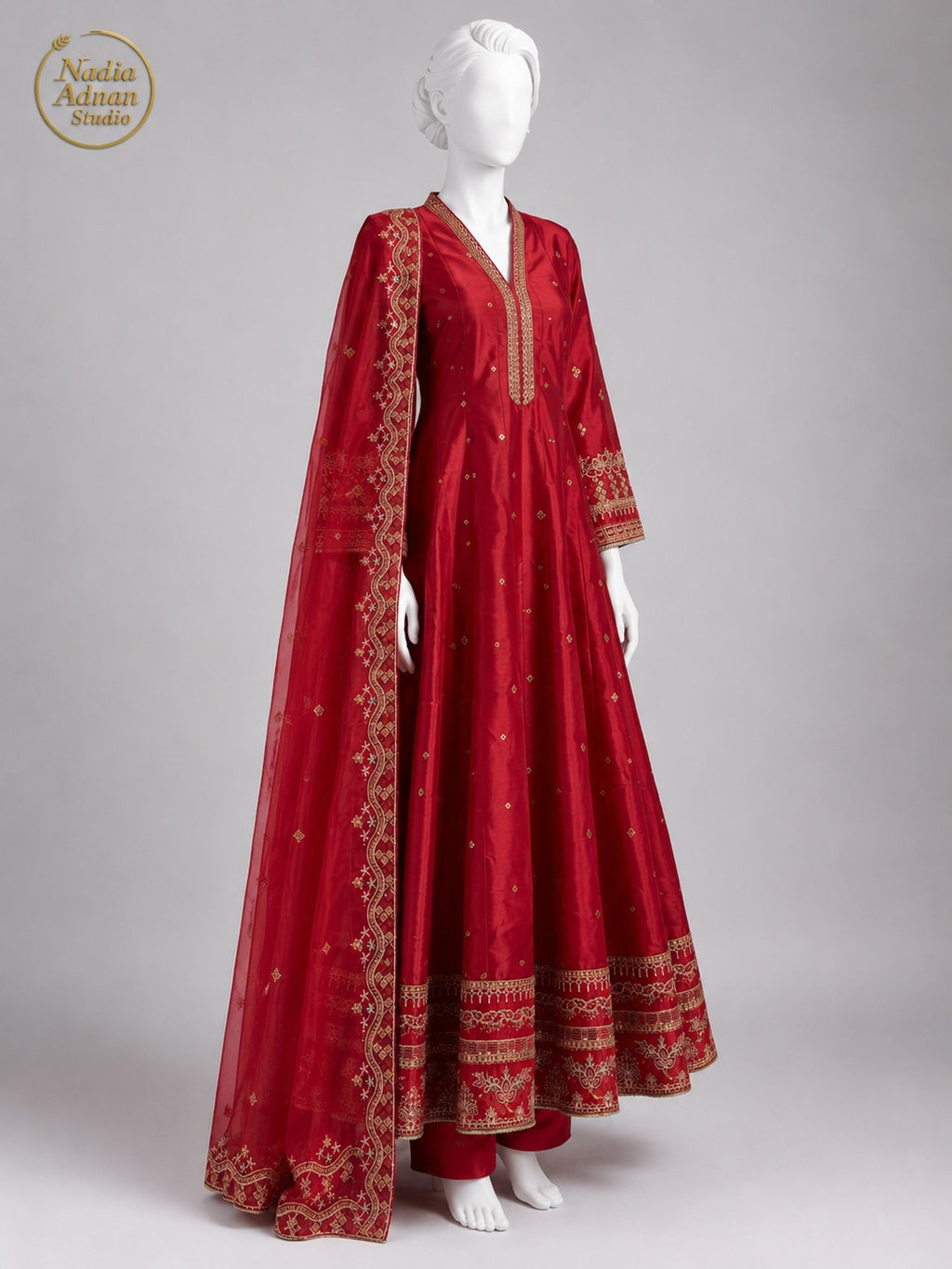 RED KATAN MAXI -M side view - Red Katan Maxi by Nadia Adnan Studio