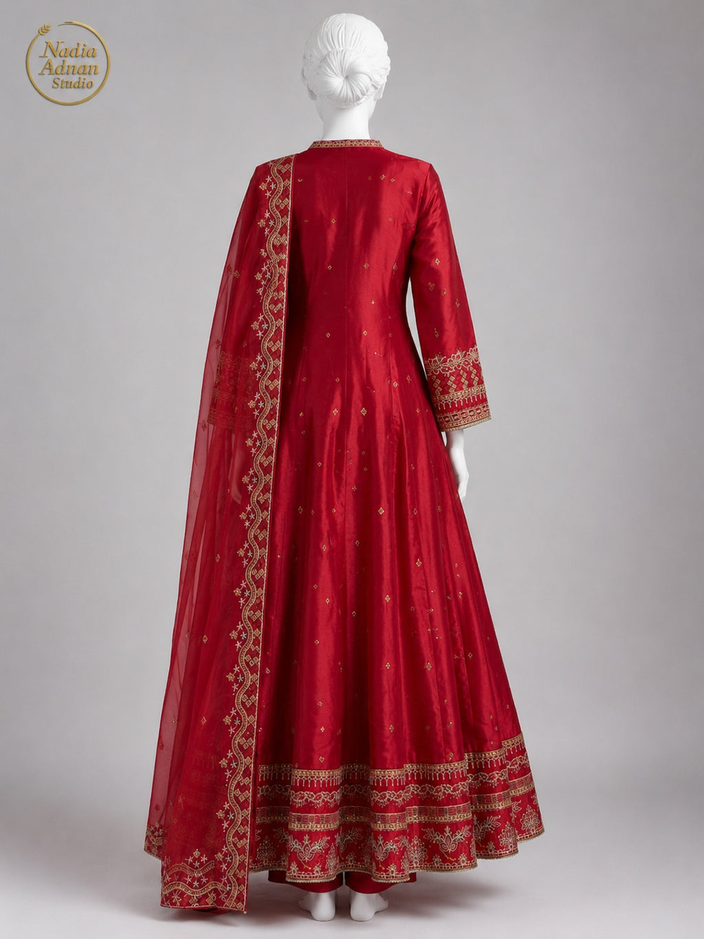 RED KATAN MAXI -M back view - Red Katan Maxi by Nadia Adnan Studio