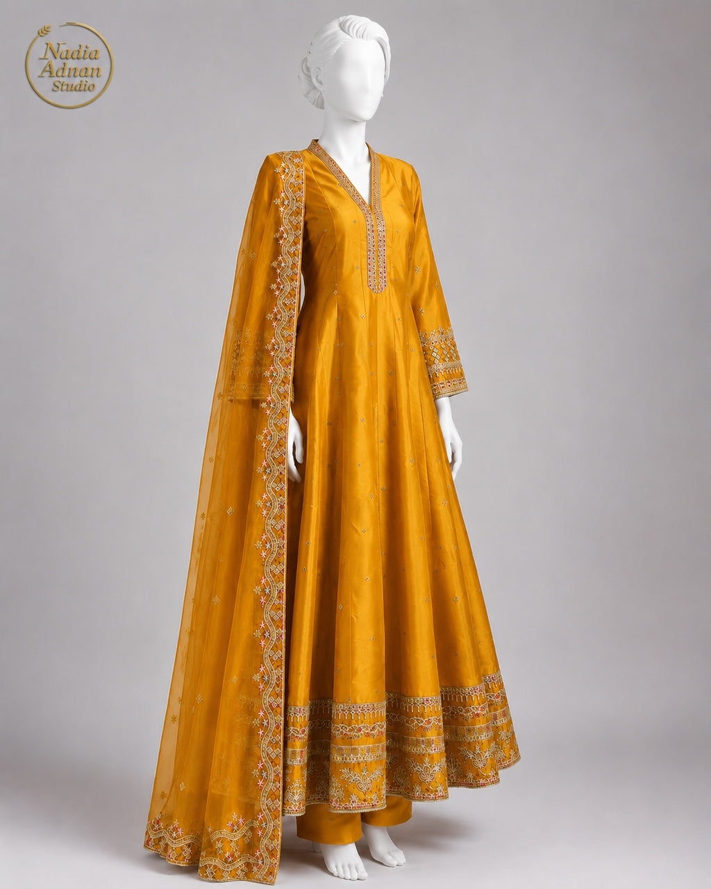 ORANGE KATAN MAXI -M side view - Orange Katan Maxi by Nadia Adnan Studio