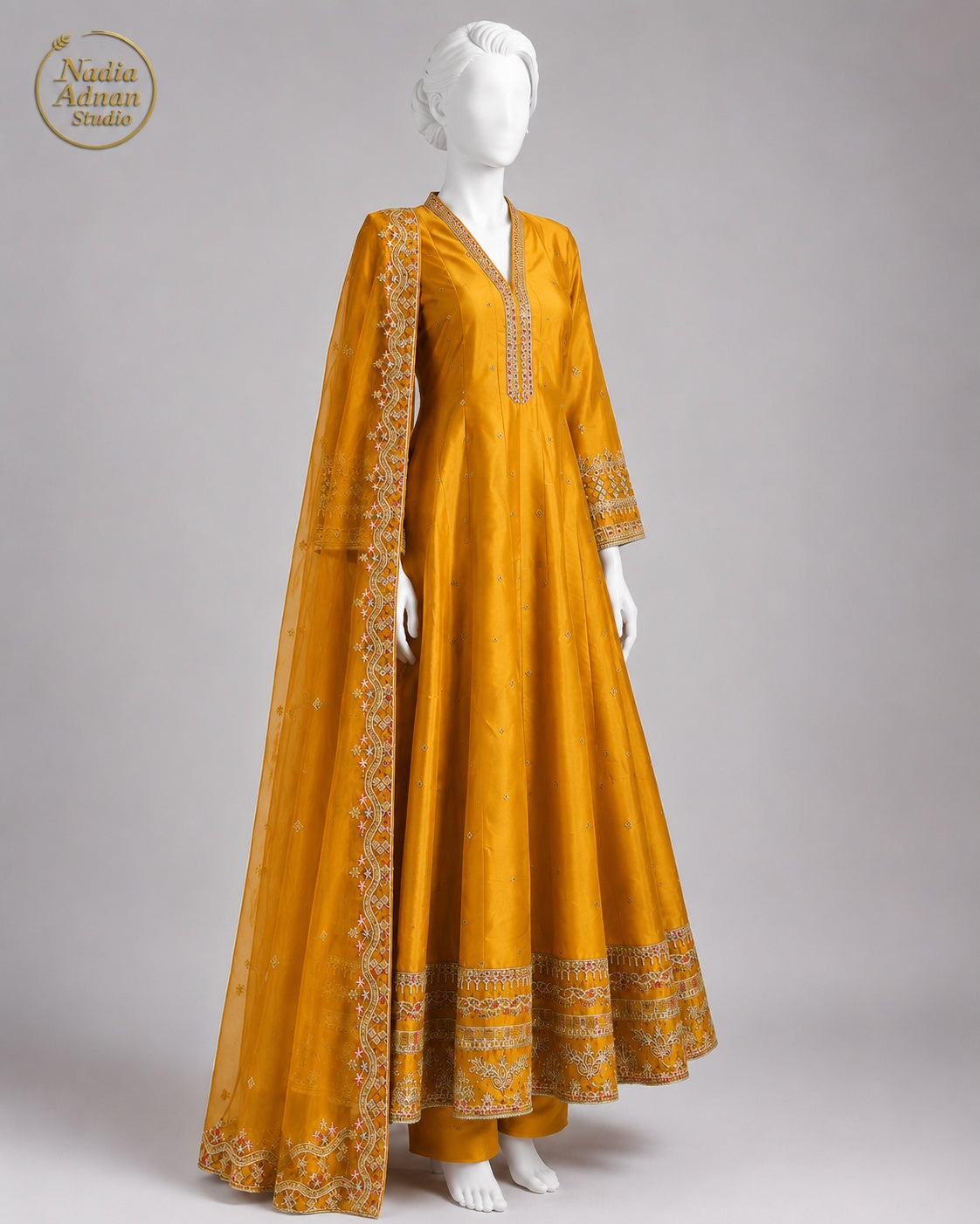 ORANGE KATAN MAXI -M side view - Orange Katan Maxi by Nadia Adnan Studio