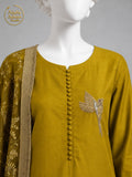 DHANI KATAN SHIRT PLAZO -M front view - Dhani Katan Shirt Plazo by Nadia Adnan Studio
