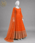 ORANGE KATAN MAXI -M front view - Orange Katan Maxi by Nadia Adnan Studio