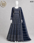 BLUE CHIFFON MAXI -M / L - image 1 - Nadia Adnan Studio