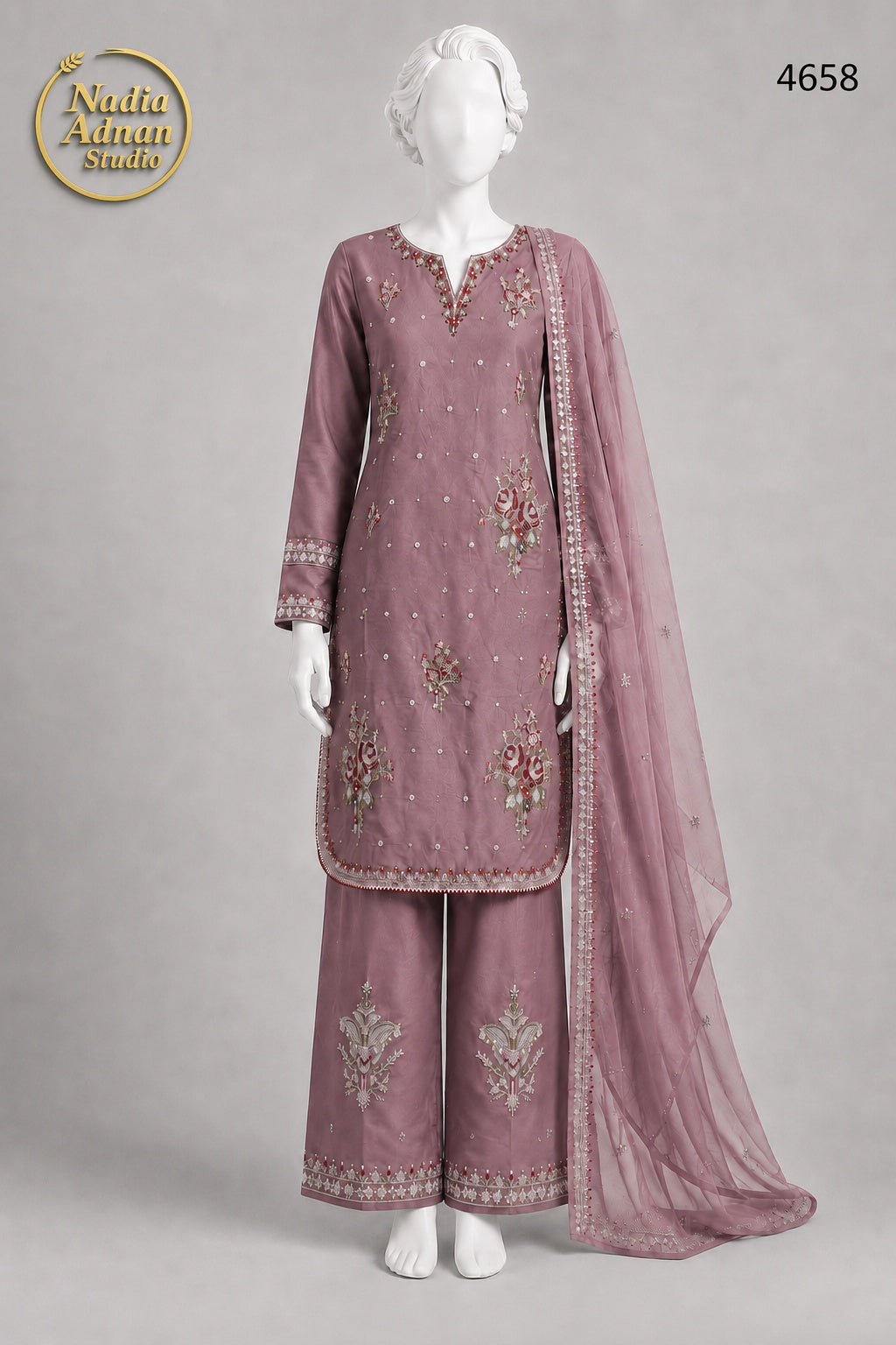 LILAC KATAN PLAZO -L - image 1 - Nadia Adnan Studio