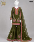 MEHNDI ORGANZA D2 GHARARA -M / L - image 1 - Nadia Adnan Studio