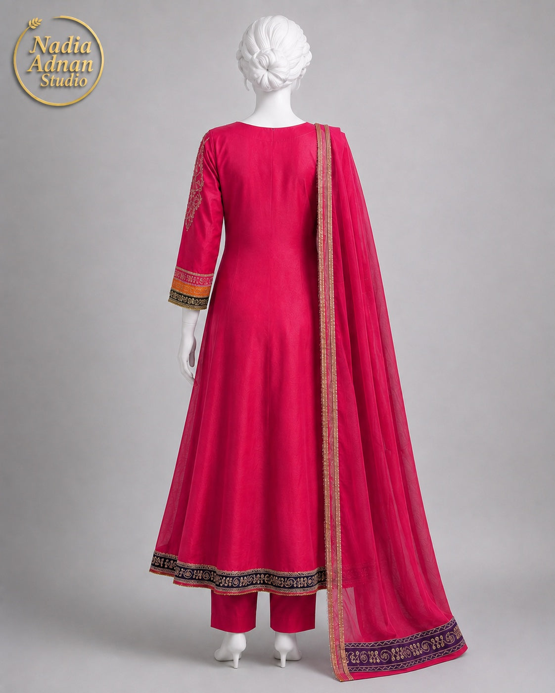 PINK KATAN MAXI -M - image 1 - Nadia Adnan Studio