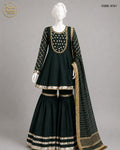 MUSTARD KATAN GHARARA -L - image 1 - Nadia Adnan Studio