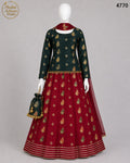 GREEN-MAROON KATAN LENGHA -S - image 1 - Nadia Adnan Studio