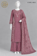 LILAC SILK SHIRT PLAZO SUIT -M front view - LILAC Silk Shirt Plazo Suit by Nadia Adnan Studio