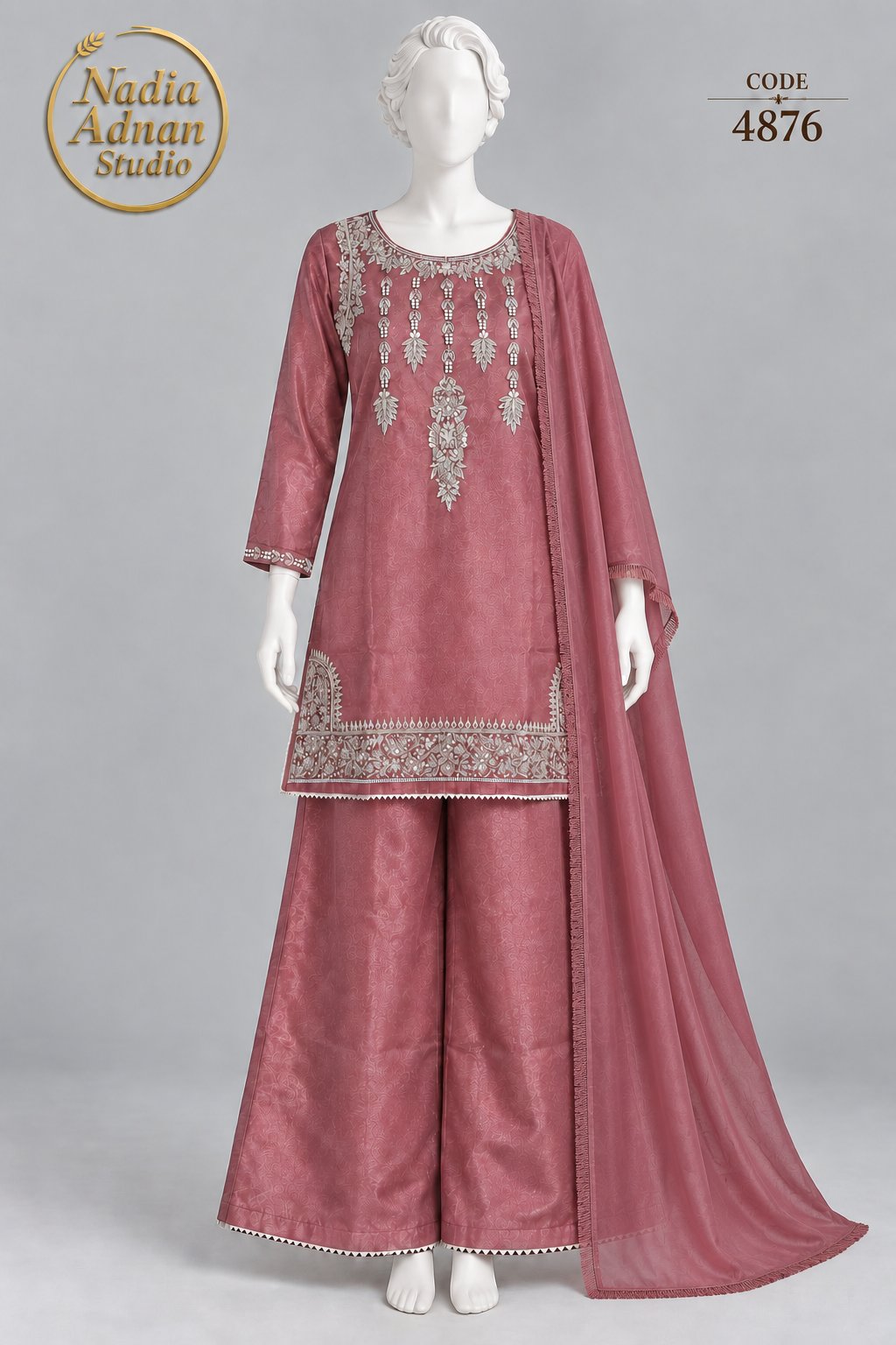 LILAC MISORI SHIRT PLAZO -M - pose 1 - Nadia Adnan Studio