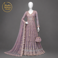 Nadia Adnan Studio Lilac Net Maxi